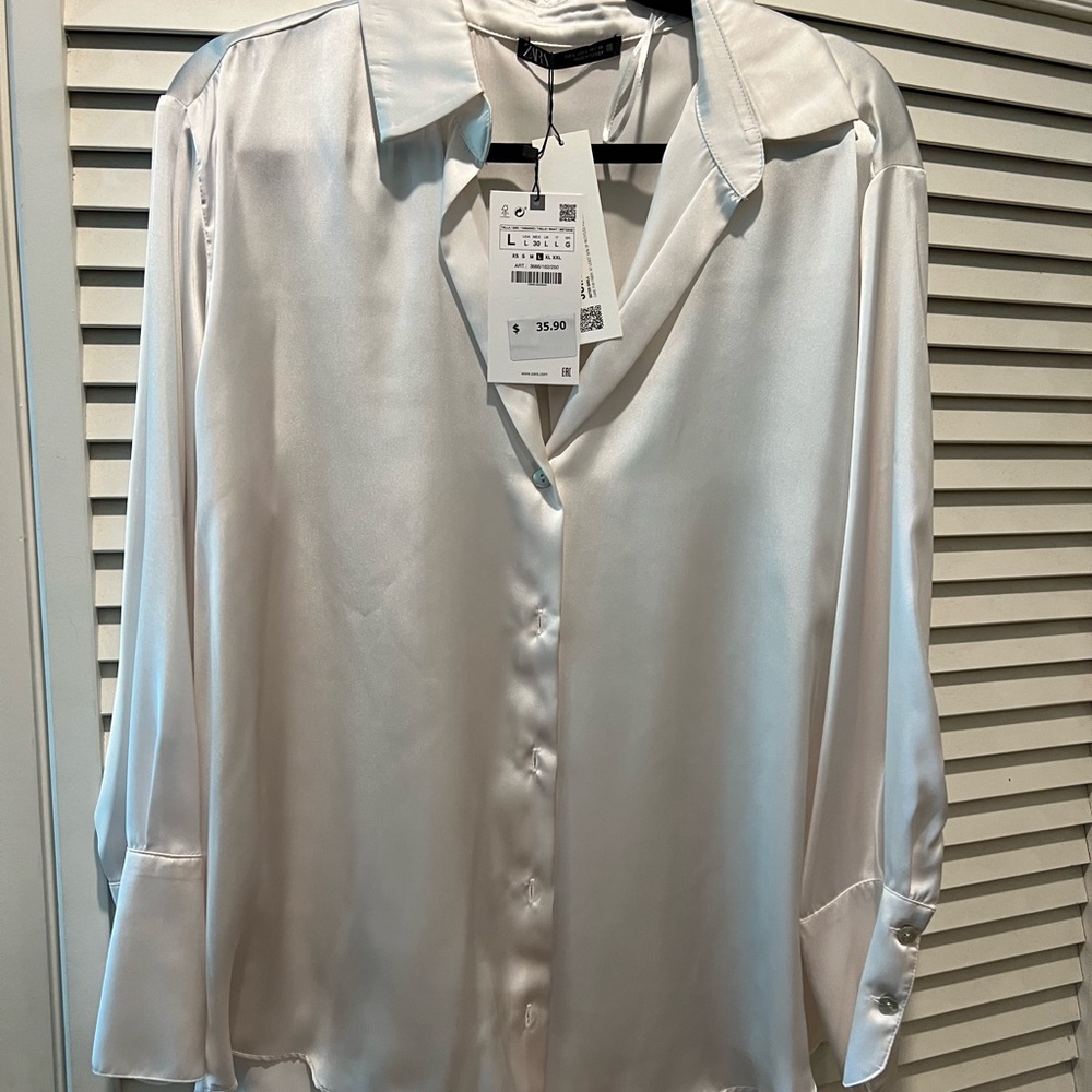 Zara Cream Blouse NWT